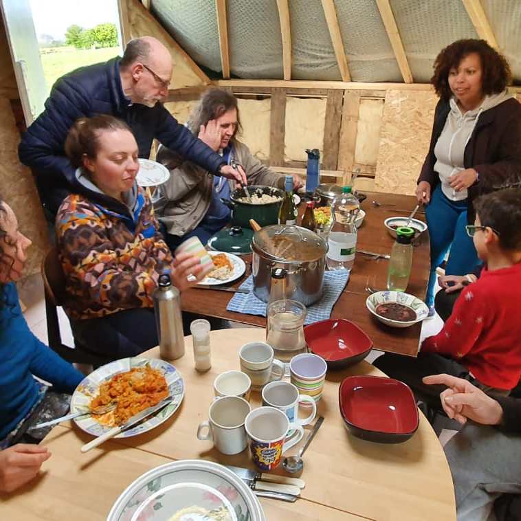 Community-dinner-yurt-eco-meal